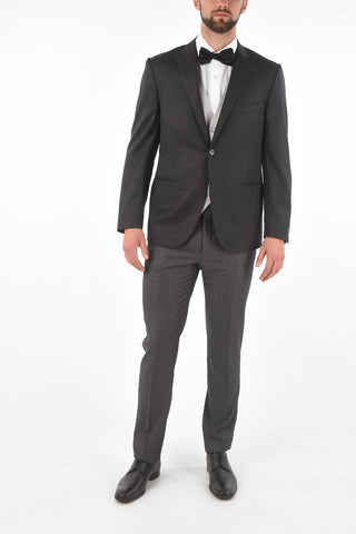 peak lapel CERIM.LEADER 3 piece waistcoat suit