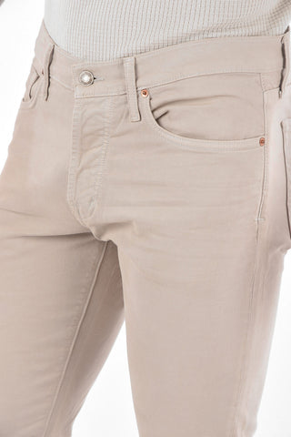 pantaloni a 5 tasche in cotone stretch slim fit
