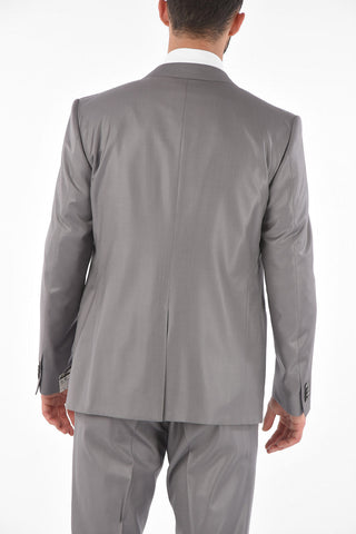 striped center vent peak lapel CERIM.ACADEMY 3 piece waistcoat suit