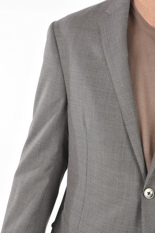 mini check virgin wool ACADEMY SOFT side vents suit