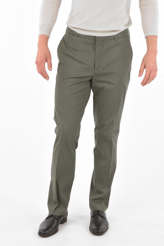 Stretchy Cotton Mid Rise Pants