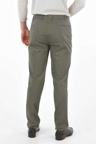 Stretchy Cotton Mid Rise Pants