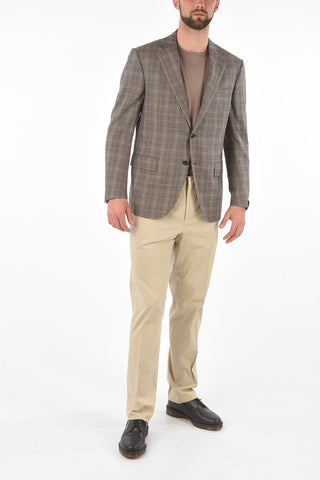 Virgin Wool LEADER Blazer with Madras Check Pattern