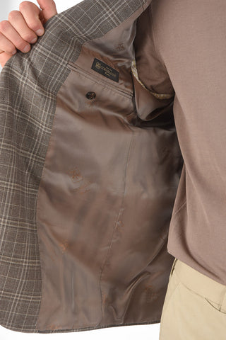 Virgin Wool LEADER Blazer with Madras Check Pattern