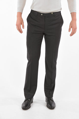 Virgin Wool LEADER Pants with Pleat