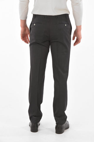Virgin Wool LEADER Pants with Pleat