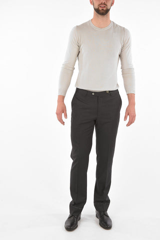 Virgin Wool LEADER Pants with Pleat