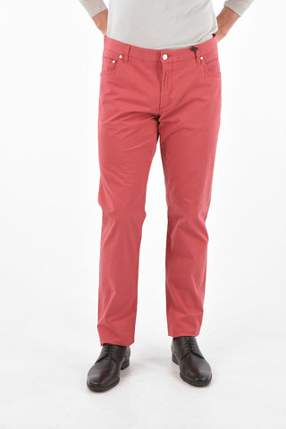 ID Pantaloni 5 Tasche in Cotone Stretch con Passanti