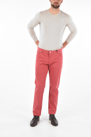 ID Pantaloni 5 Tasche in Cotone Stretch con Passanti