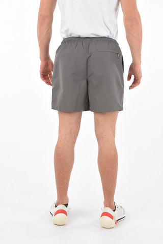 drawstring waist nylon MMQ EARTHBREAK shorts