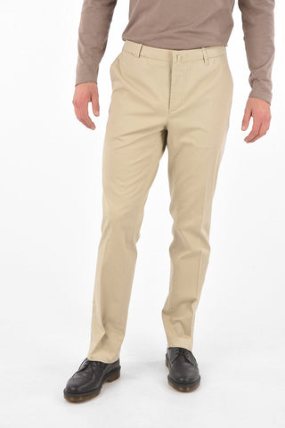 Stretchy Cotton Mid Rise Pants
