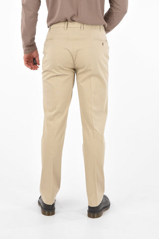 Stretchy Cotton Mid Rise Pants