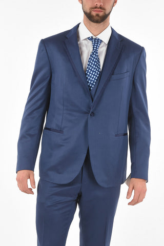 center vent notch lapel CERIM.ACADEMY 3 piece waistcoat suit