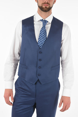 center vent notch lapel CERIM.ACADEMY 3 piece waistcoat suit