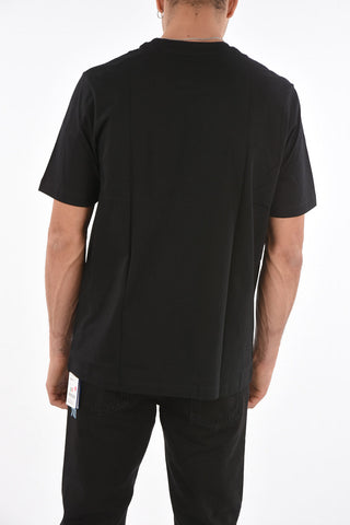 printed Contrasting Band crew-neck t-shirt