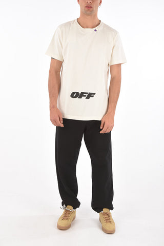 logo contrasting WING OFF slim Fit crew-neck t-shirt