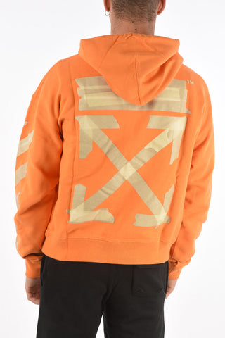 solid color TAPE ARROWS sweatshirt with hood
