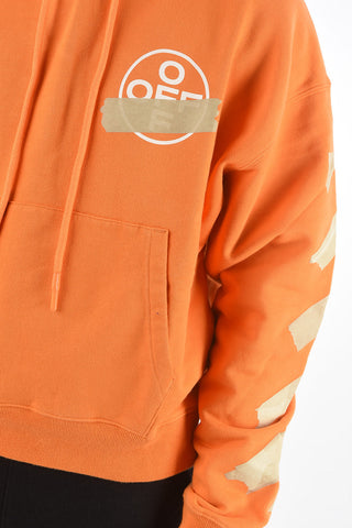 solid color TAPE ARROWS sweatshirt with hood