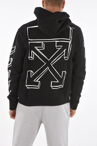 solid color DIAG MARKER ARROWS hoodie