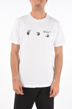 t-shirt girocollo BIG OW con logo a contrasto