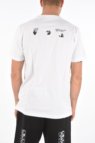 t-shirt girocollo BIG OW con logo a contrasto