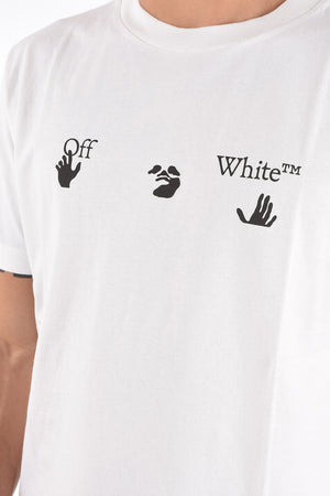 t-shirt girocollo BIG OW con logo a contrasto