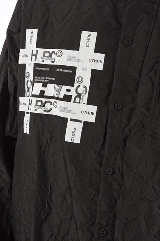 crumpled effect printed TYVECK overshirt