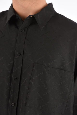 overshirt all over county a manica corta con taschino