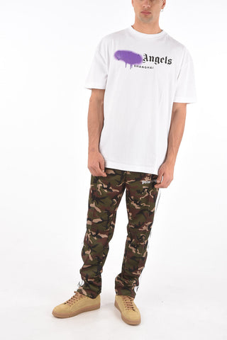 t-shirt SHANGHAI SPRAYED con logo a contrasto