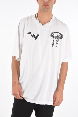 oversized back printed LOW RES S/S crew-neck t-shirt