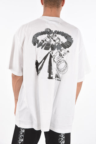 oversized back printed LOW RES S/S crew-neck t-shirt