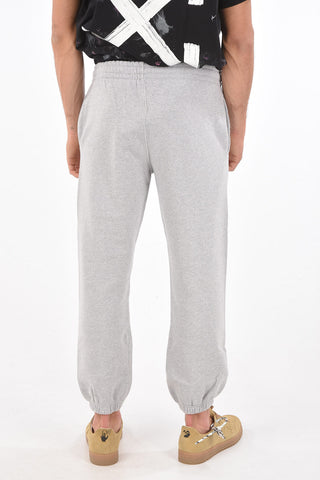joggers 2 tasche in cotone con elastico in vita