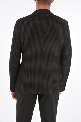 CC COLLECTION Blazer 2 Bottoni a Quadretti con Tasche a Toppa