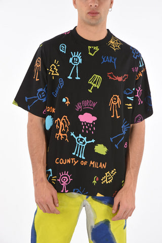 t-shirt girocollo stampata