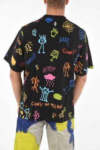 t-shirt girocollo stampata
