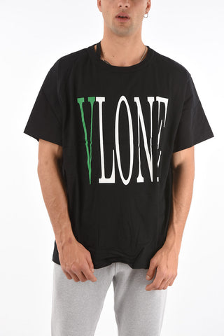 contrasting printed cotton crew-neck VLONE S/S t-shirt