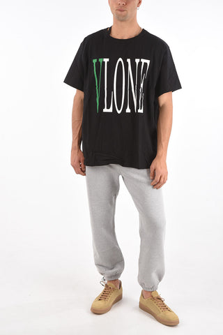 contrasting printed cotton crew-neck VLONE S/S t-shirt
