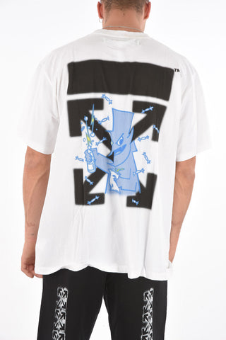 printed back crew-neck t-shirt