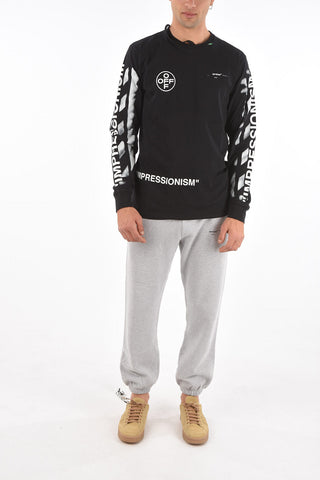 long sleeve crew-neck printed SSENSE DIAG STENCIL L/S t-shirt