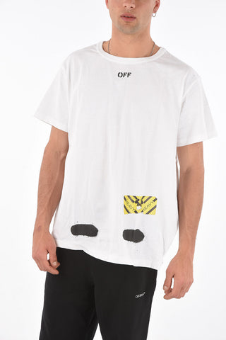 maxi printed back DIAG SPRAY crew-neck t-shirt