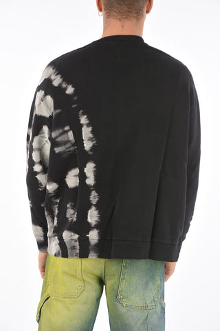 tie dye details crew-neck sweatshirt