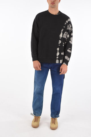 tie dye details crew-neck sweatshirt