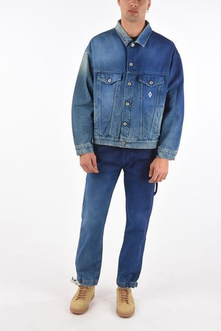 sadede effect denim oversized COUNTY3000 SPRAY jacket
