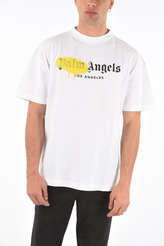 t-shirt girocollo LA SPRAYED con stampa logo