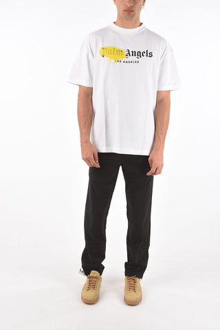 logo-printed LA SPRAYED crew-neck t-shirt