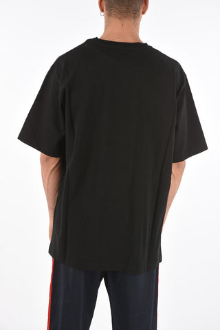 t-shirt girocollo con maxi stampa frontale
