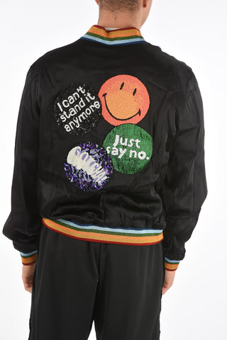 SMILEY sequins and beaded details RAINBOW Jacket
