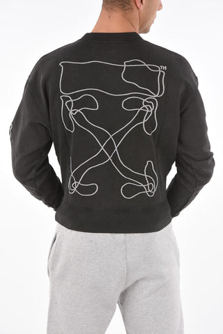crew-neck ABSTRACT ARROWS sweatshirt with embroidery