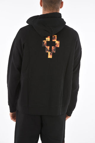maxi patch pocket FIRE CROSS hoodie
