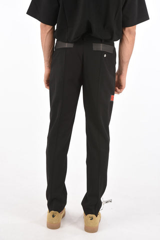 virgin wool blend tailored tape pants